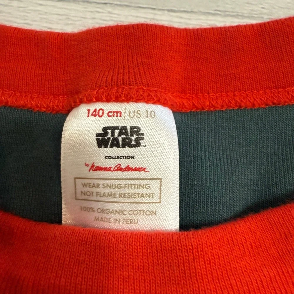 Hanna Andersson‎ baby Yoda Santa Christmas long John pajamas size 140/10